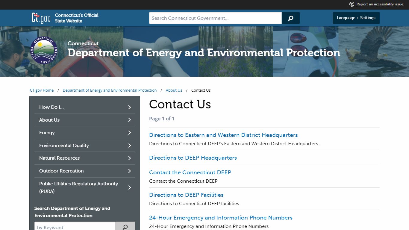 Contact Us - CT.GOV-Connecticut's Official State Website